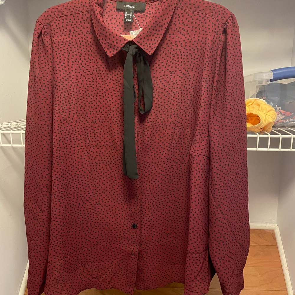 Polka dot Button Up